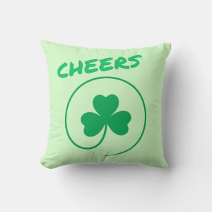 Coussin Shamrock de Clover Jour de la Saint Patrick vert i