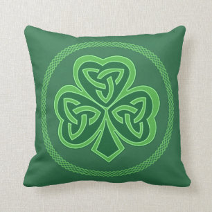 Coussin Shamrock de noeud celtique