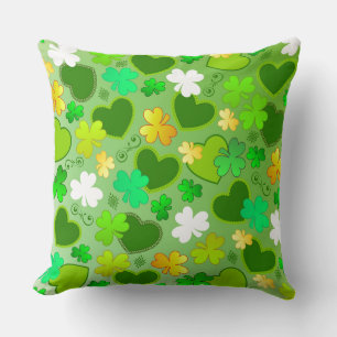 Coussin Shamrock et St. Patrick's Day Hearts Jouer l'oreil