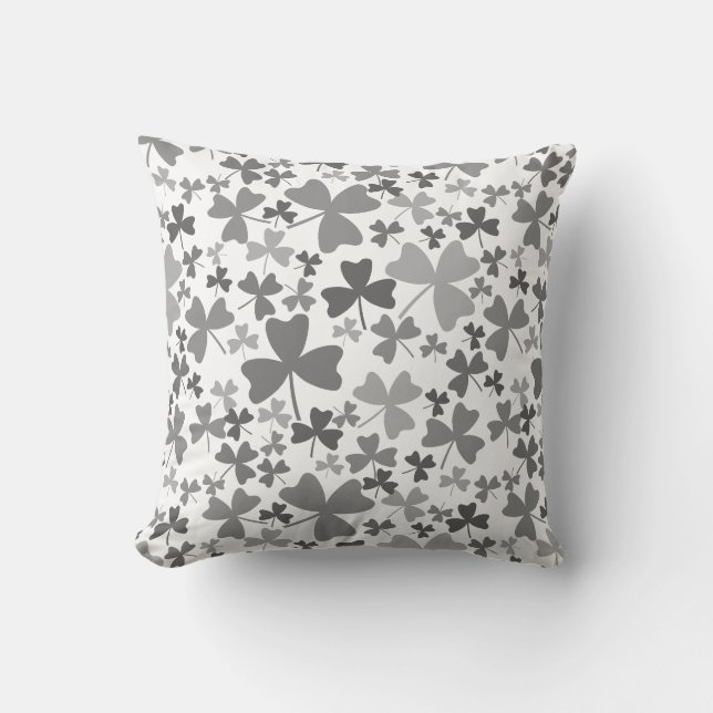 Coussin Shamrock gris (Recto)