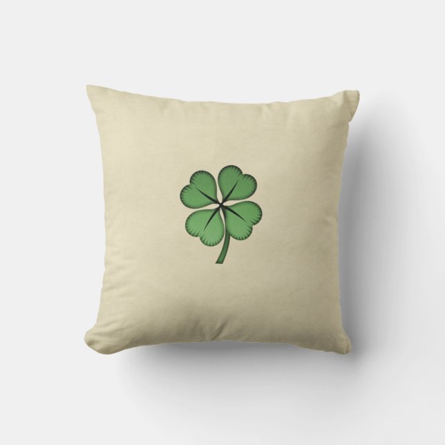 Coussin Shamrock irlandais chic (Recto)
