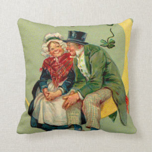 Coussin Shamrock Leprechaun à quatre feuilles