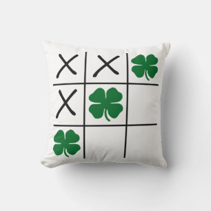 Coussin Shamrock Tic Tac Toe
