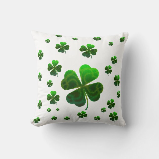 Coussin Shamrocks chanceux mignons (Recto)