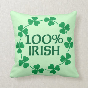 Coussin Shamrocks irlandais de 100%