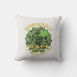 Coussin Shamrockzilla Peacekeeper : Kaiju de la Saint-Patr