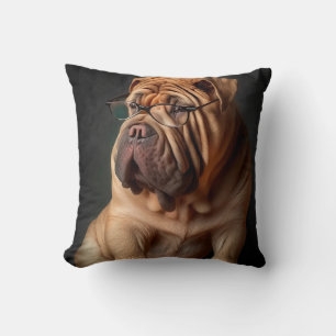 Coussin Shar Pei Chien intelligent avec conception de livr