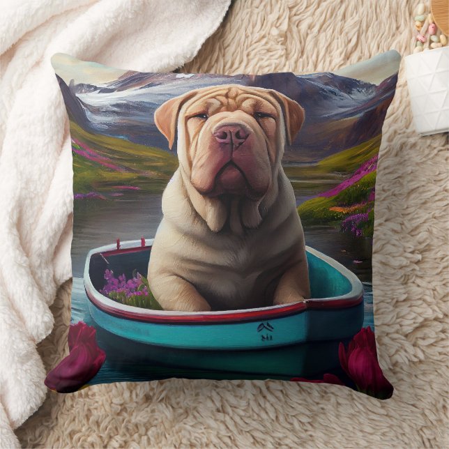 Coussin Sharpei sur une pagaie : une aventure Pittoresque (Couverture)
