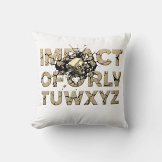Coussin Shattered Rock Text Urban Grunge Art