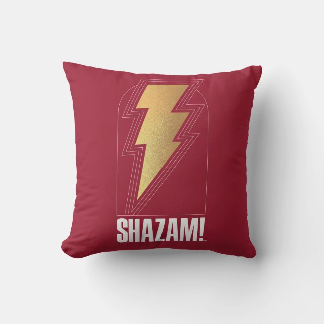 Coussin SHAZAM ! Furie des dieux | Insigne de boulon de fo (Recto)
