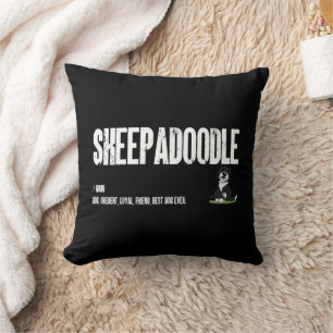 Coussin Sheepadoodle Chien Définition, Doodle Dog Noun Cad