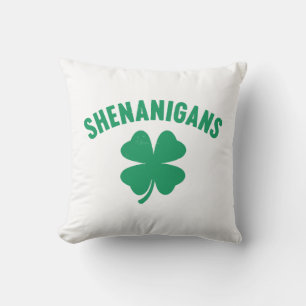 Coussin Shenanigans Shamrock Saint-Patrick Rétro