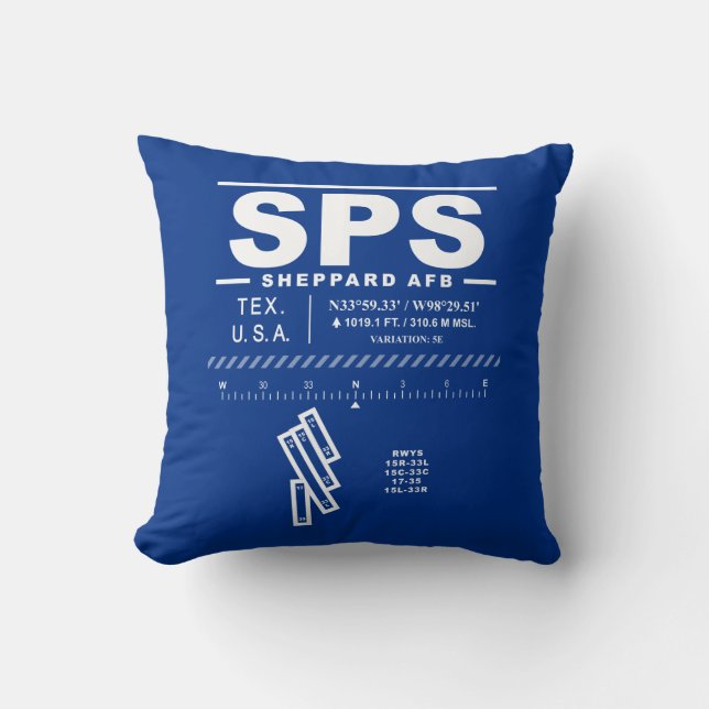 Coussin Sheppard AFB Base aérienne SPS  (Recto)