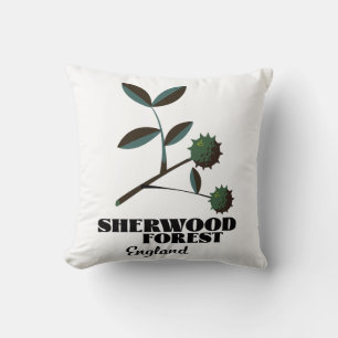 Coussin Sherwood Forest Angleterre affiche de voyage Class