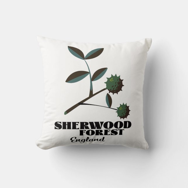 Coussin Sherwood Forest Angleterre affiche de voyage Class (Recto)