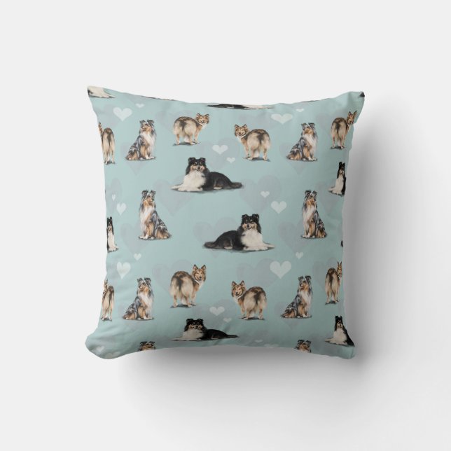 Coussin Shetland Sheepdog Shelties (Recto)
