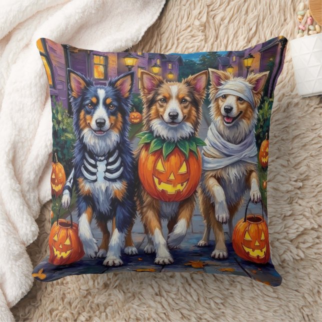 Coussin Shetland Sheepdogs in Halloween Costumes (Couverture)
