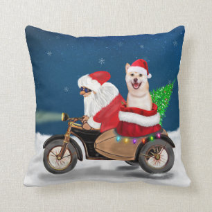 Coussin Shiba Inu Chien Noël Père Noël
