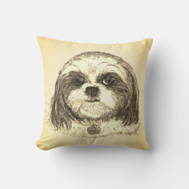 Coussin Shih Tzu à Sepia (Recto)