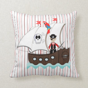 Coussin Ship Ahoy Matey Enfants Pirate Thème