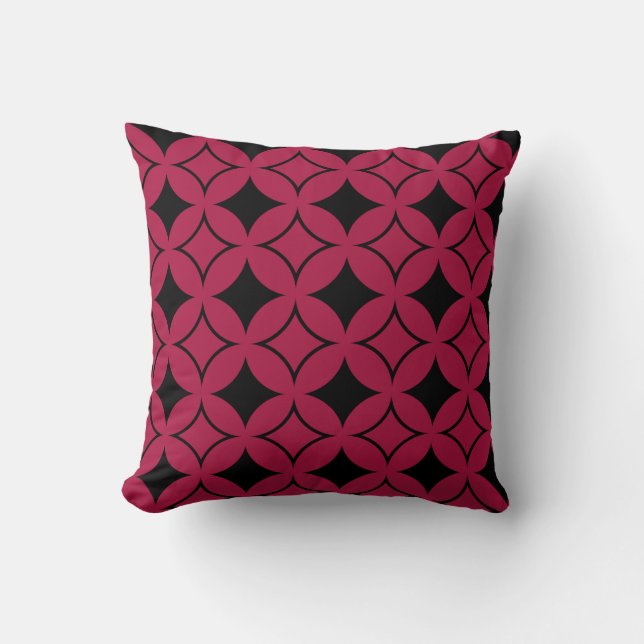 Coussin Shippo rouge et noir (Recto)