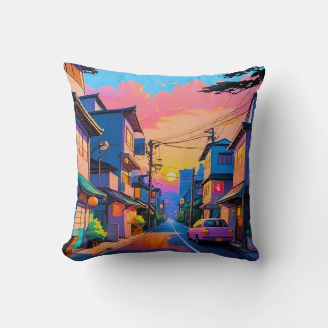 Coussin "Shizuka no Michi" (Rue calme) (Recto)
