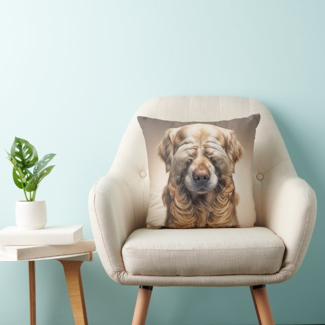 Coussin Shy Golden Retriever (Chaise)