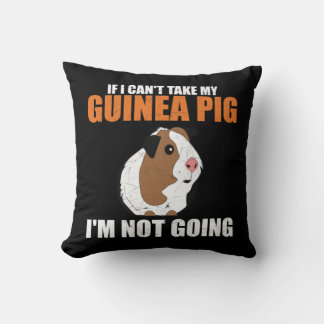 Coussin Si je ne peux pas prendre mon cochon de Guinée