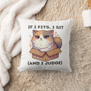 Coussin Si j'y arrive, je siège (et je juge) - Amoureux de