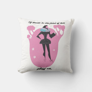 Coussin Si la musique est la nourriture de l'amour, jouez 