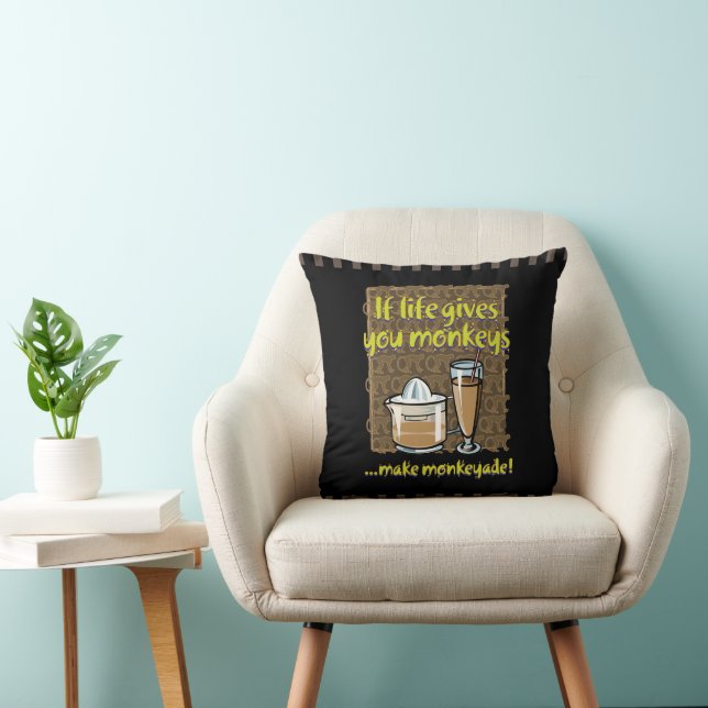 Coussin Si la vie vous donne des singes (Chaise)