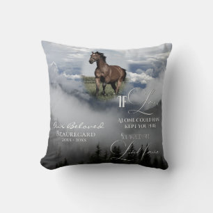 Coussin Si l'amour seul Foggy Trees Memorial PHOTO prière