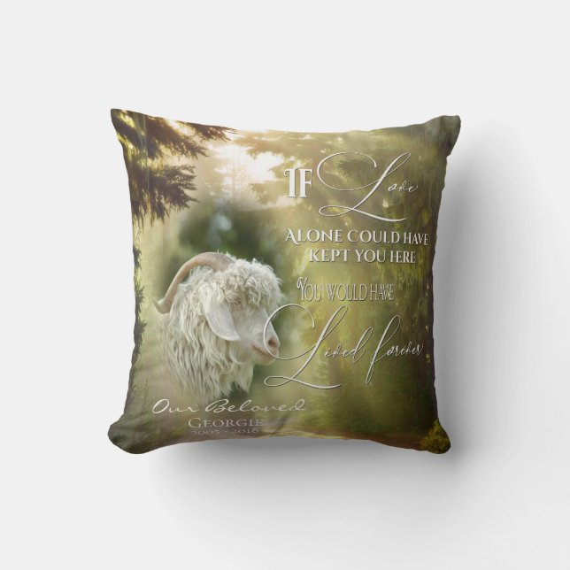 Coussin Si l'amour seul la chèvre de la forêt Memorial pri (Recto)