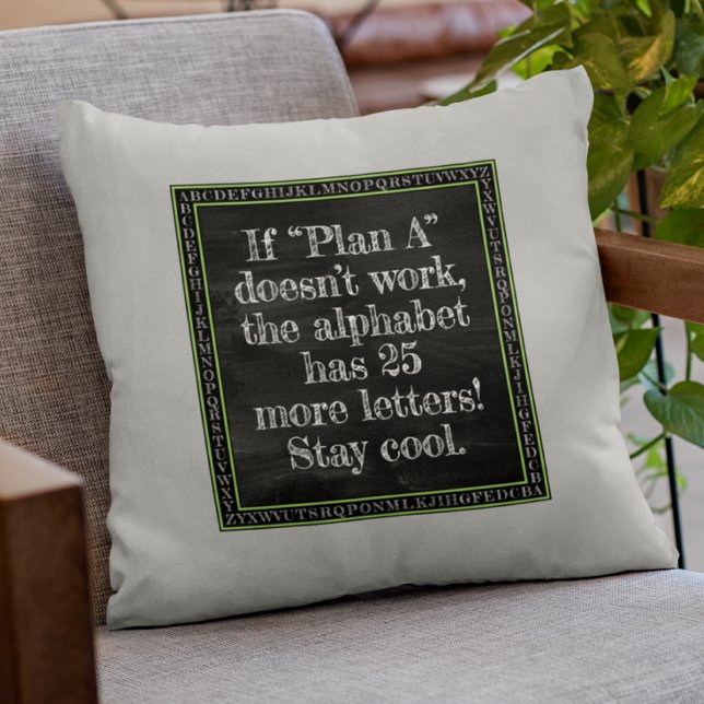 Coussin Si le plan "A" ne marche pas... (Créateur téléchargé)
