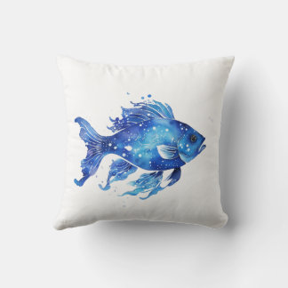 Coussin Si Petit Poisson Bleu
