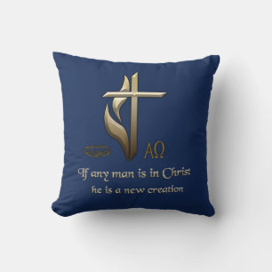 Coussin Si un homme est en Christ, il est une nouvelle cré