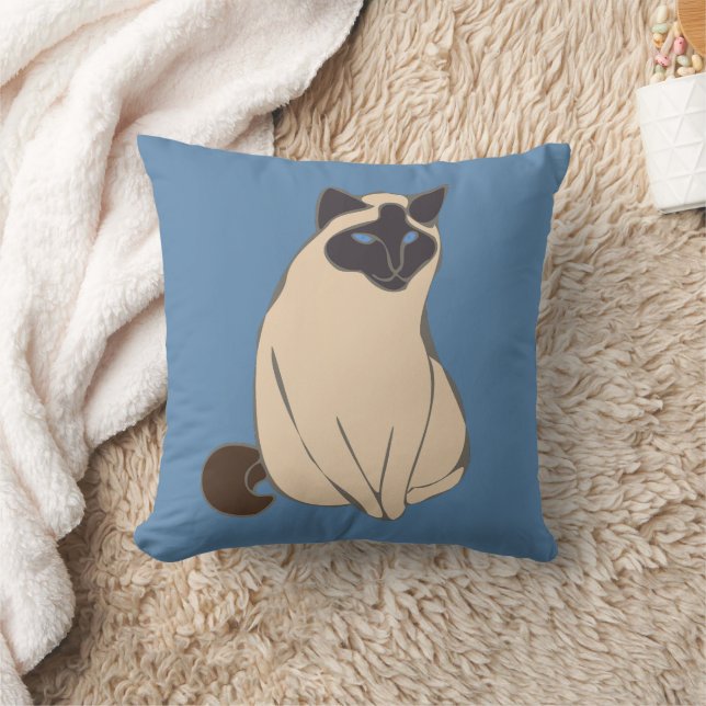 Coussin Siamese Cat Throw Pillow (Couverture)