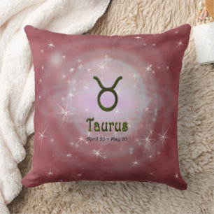 Coussin Signe astrologique du zodiaque de couleur Pick Tau