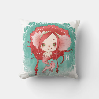 Coussin Signe astrologique poisson Sirène