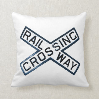Coussin Signe de croisement de chemin de fer