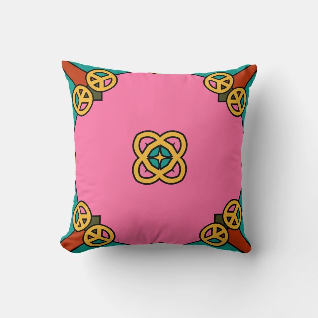 Coussin SIGNE DE LA PAIX ROPINE Kaléidoscope (Recto)