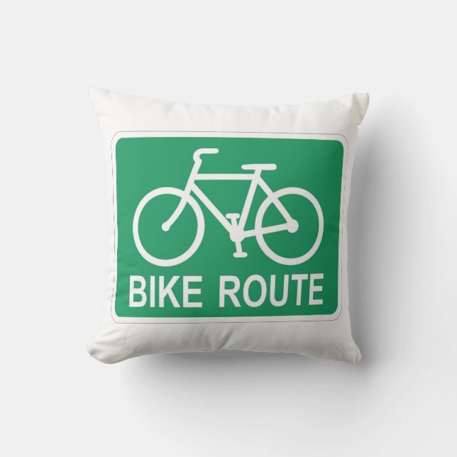 Coussin SIGNE DE LA ROUTE DE VÉLO Classique (Recto)