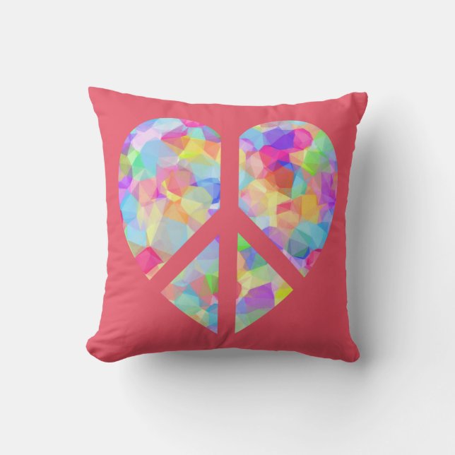 Coussin Signe de paix et d'amour (Recto)
