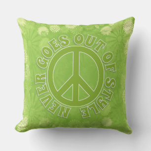 Coussin Signe de Paix La Paix Ne Se Démode Jamais