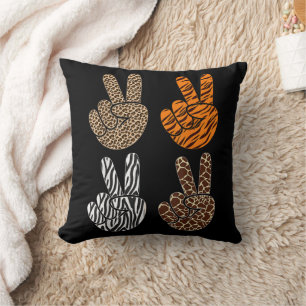 Coussin Signe de Paix Mignon Imprimé Animal Enfant Garçon