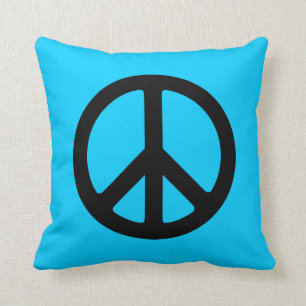 Coussin Signe de paix noir