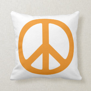 Coussin Signe de paix orange