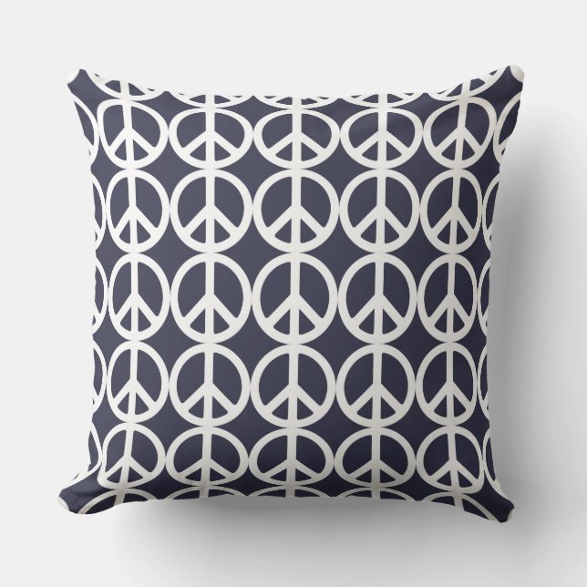 Coussin Signe de paix très cool imprimé (Recto)