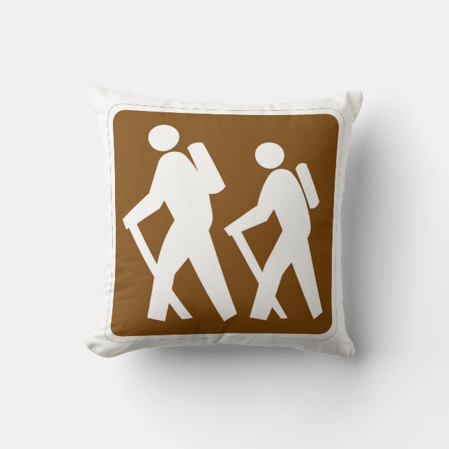 Coussin Signe de Randonnée classique très amusant (Recto)