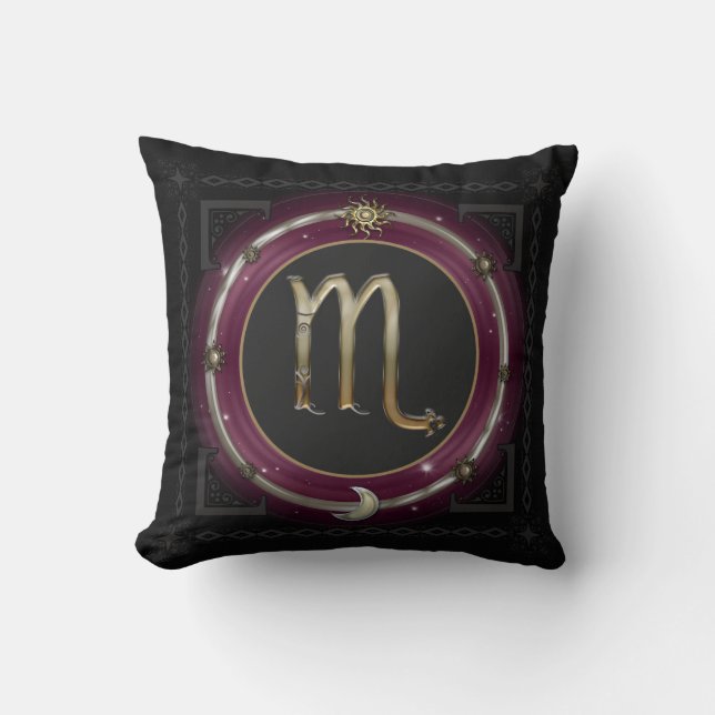 Coussin Signe de zodiaque de Scorpion (Recto)